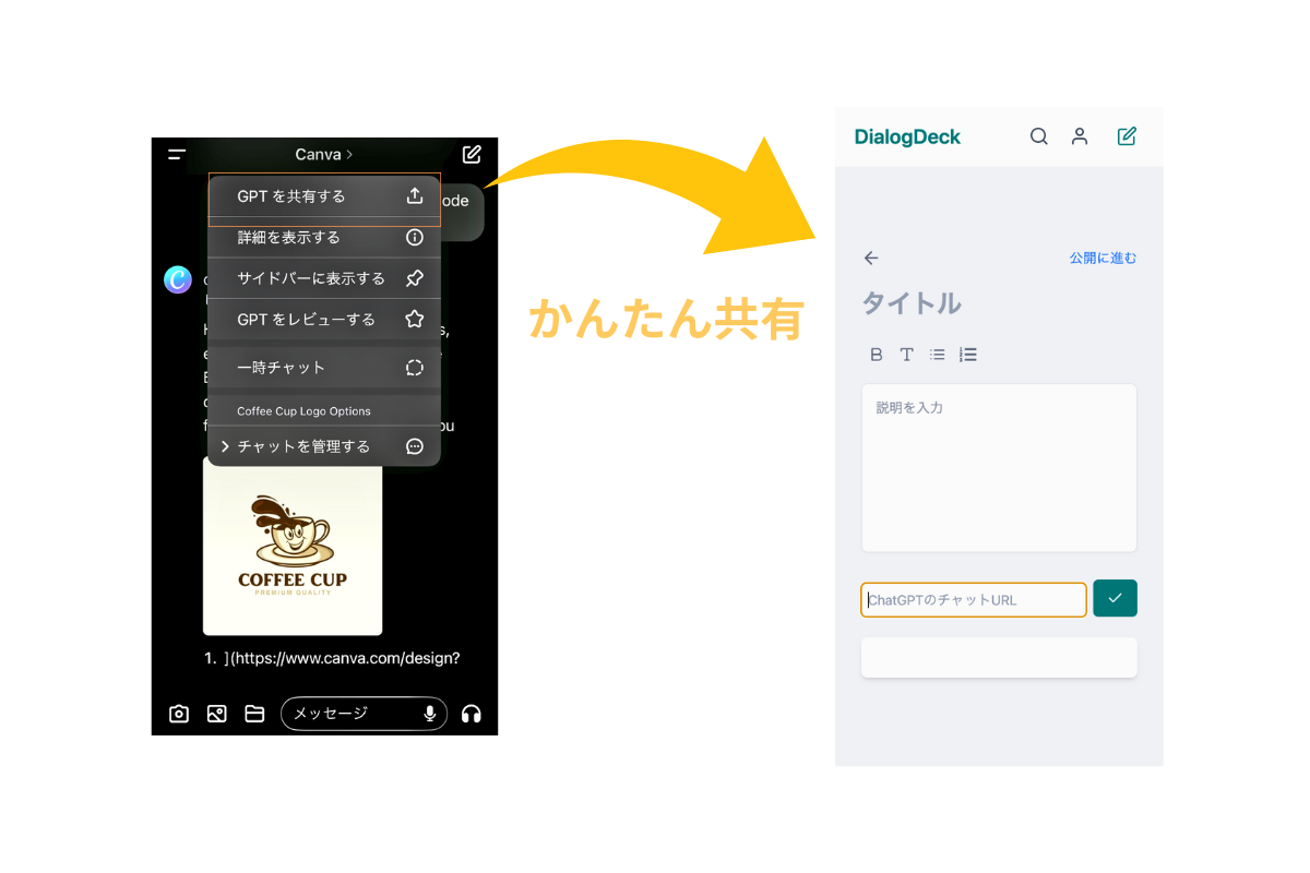 簡単にChatGPTの会話を共有